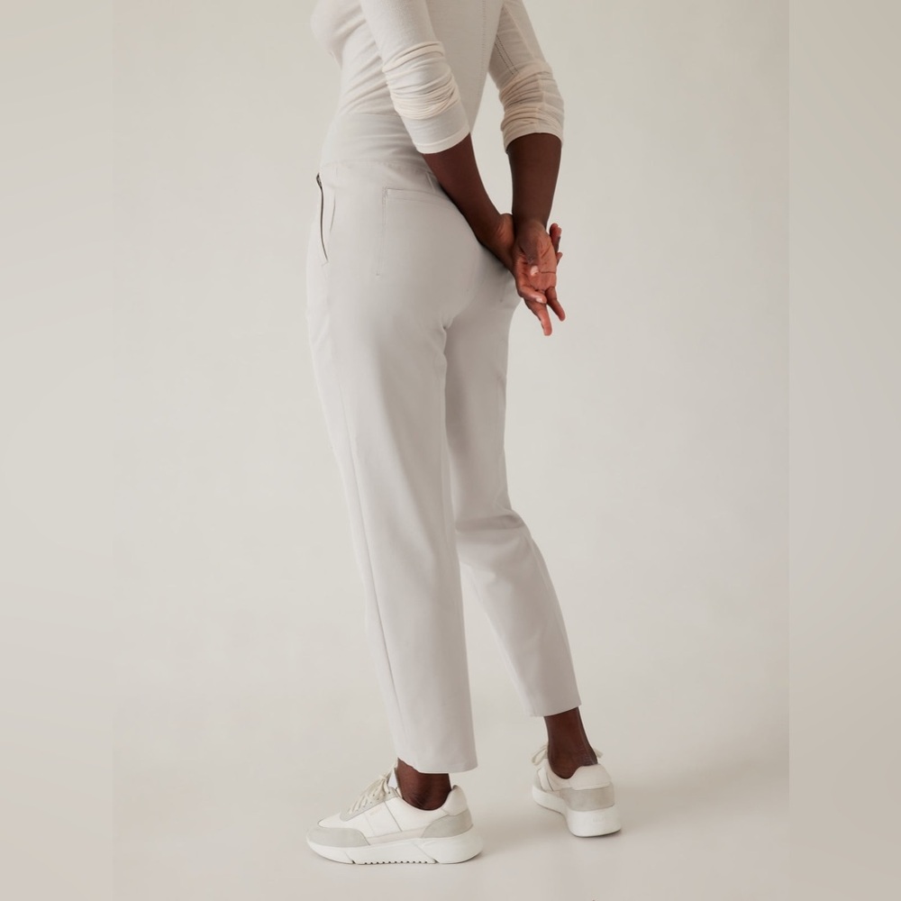 Athleta High-Rise Cropped Straight Pants in Light Beige - Picture 8 of 16